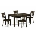 East West Furniture 5 Piece Dining Room Set-Kitchen Table and 4 Dining Chairs CALY5-CAP-W
